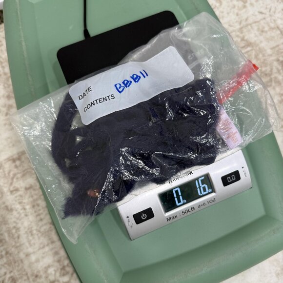 Savage X Fenty Bralette Womens Large Navy Fuzzy Triangle Halter Tie Plush Bra - Picture 8 of 8